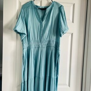 Simply Vera Vera Wang Aqua Pleated Midi Dress